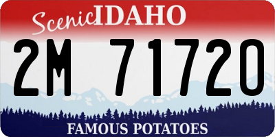 ID license plate 2M7172O