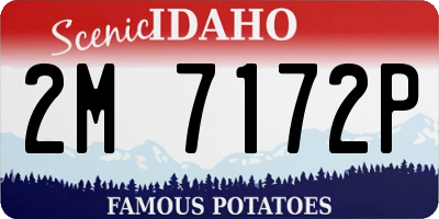 ID license plate 2M7172P