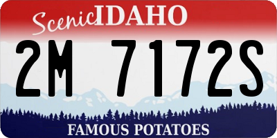 ID license plate 2M7172S