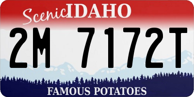 ID license plate 2M7172T