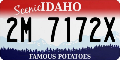 ID license plate 2M7172X
