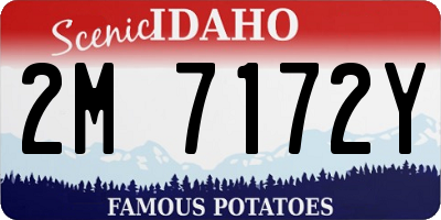 ID license plate 2M7172Y