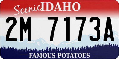 ID license plate 2M7173A