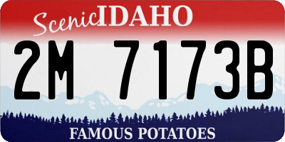 ID license plate 2M7173B