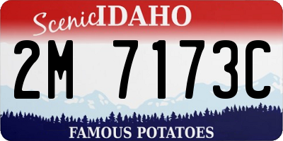 ID license plate 2M7173C
