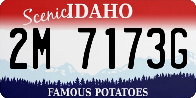 ID license plate 2M7173G