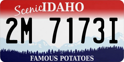 ID license plate 2M7173I