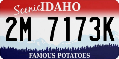 ID license plate 2M7173K