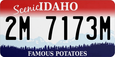 ID license plate 2M7173M