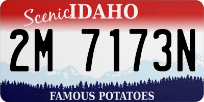 ID license plate 2M7173N