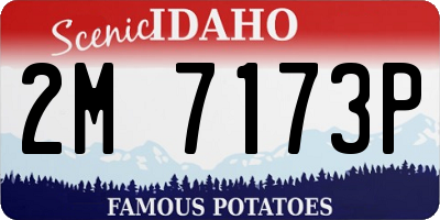 ID license plate 2M7173P