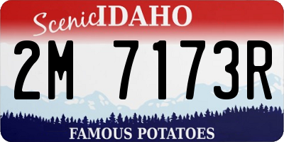 ID license plate 2M7173R