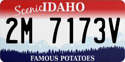 ID license plate 2M7173V