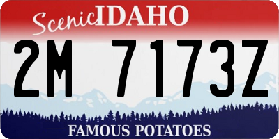 ID license plate 2M7173Z
