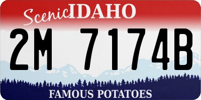 ID license plate 2M7174B