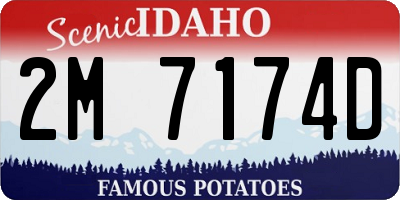 ID license plate 2M7174D