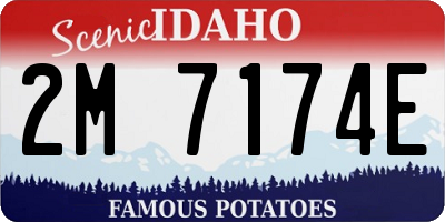 ID license plate 2M7174E