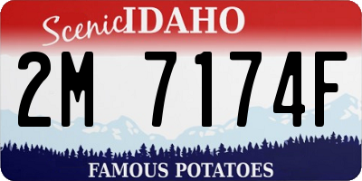 ID license plate 2M7174F