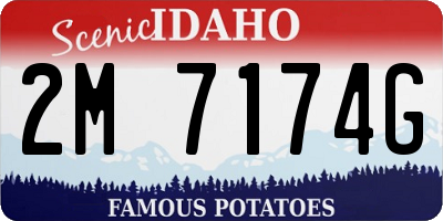 ID license plate 2M7174G