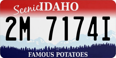 ID license plate 2M7174I