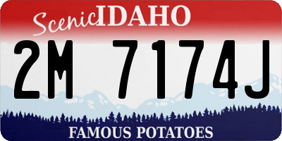 ID license plate 2M7174J