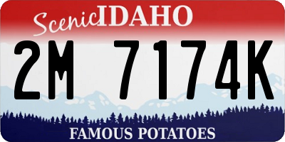 ID license plate 2M7174K