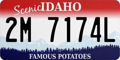 ID license plate 2M7174L