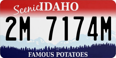 ID license plate 2M7174M