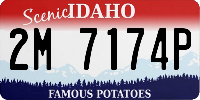 ID license plate 2M7174P