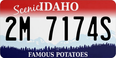 ID license plate 2M7174S