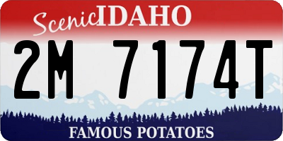 ID license plate 2M7174T