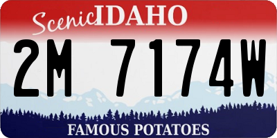 ID license plate 2M7174W