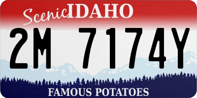 ID license plate 2M7174Y