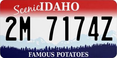 ID license plate 2M7174Z