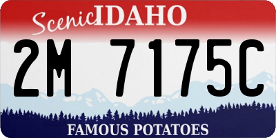 ID license plate 2M7175C