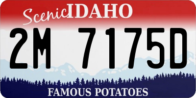ID license plate 2M7175D