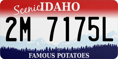 ID license plate 2M7175L