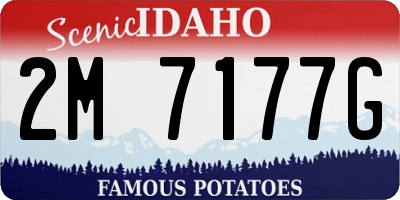 ID license plate 2M7177G