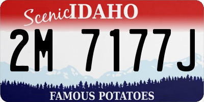 ID license plate 2M7177J