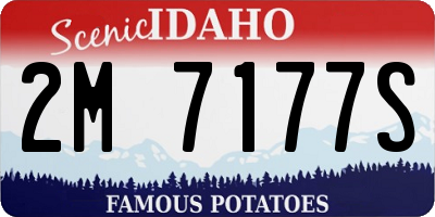 ID license plate 2M7177S