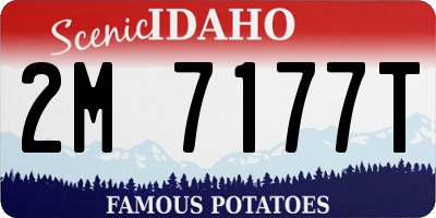 ID license plate 2M7177T