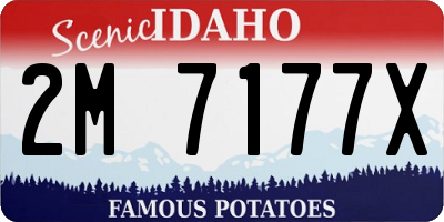 ID license plate 2M7177X