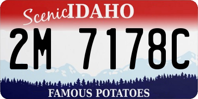 ID license plate 2M7178C