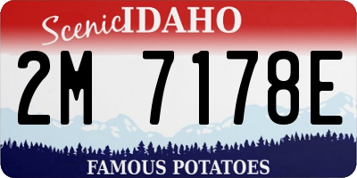 ID license plate 2M7178E