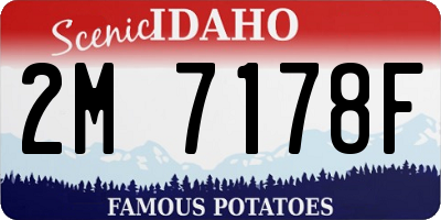 ID license plate 2M7178F