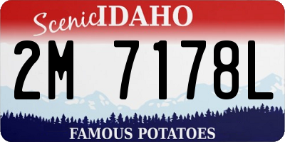 ID license plate 2M7178L