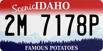 ID license plate 2M7178P