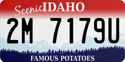ID license plate 2M7179U