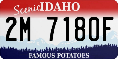 ID license plate 2M7180F