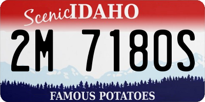 ID license plate 2M7180S